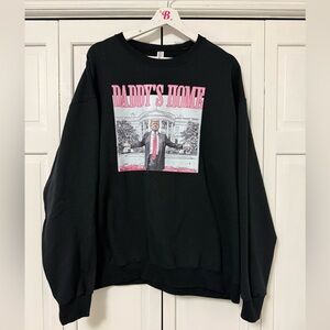 Jerzees Donald Trump Daddy’s Home Black Pullover Sweatshirt XL
